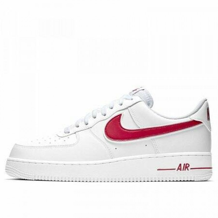 Кроссовки Nike AIR FORCE 1 '07 3 (Цвет White-Gym Red)
