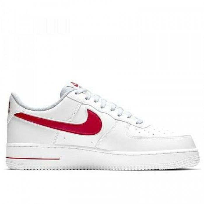 Кроссовки Nike AIR FORCE 1 '07 3 (Цвет White-Gym Red)