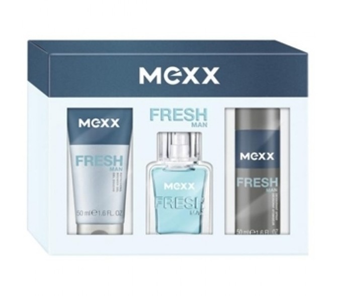 Подарочный набор Mexx Fresh (M) set (30ml edt+s/g 50ml +deo 50ml)