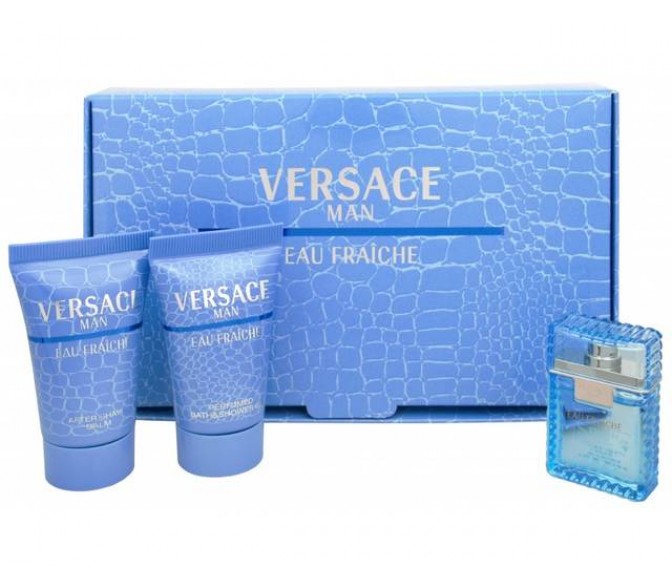 Подарочный набор Versace Man Eau Fraiche set (min 5ml+25ml a/s+25ml s/g)