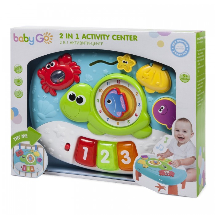 Развивающий центр Baby Go 2 в 1 со световыми и звуковыми эффектами