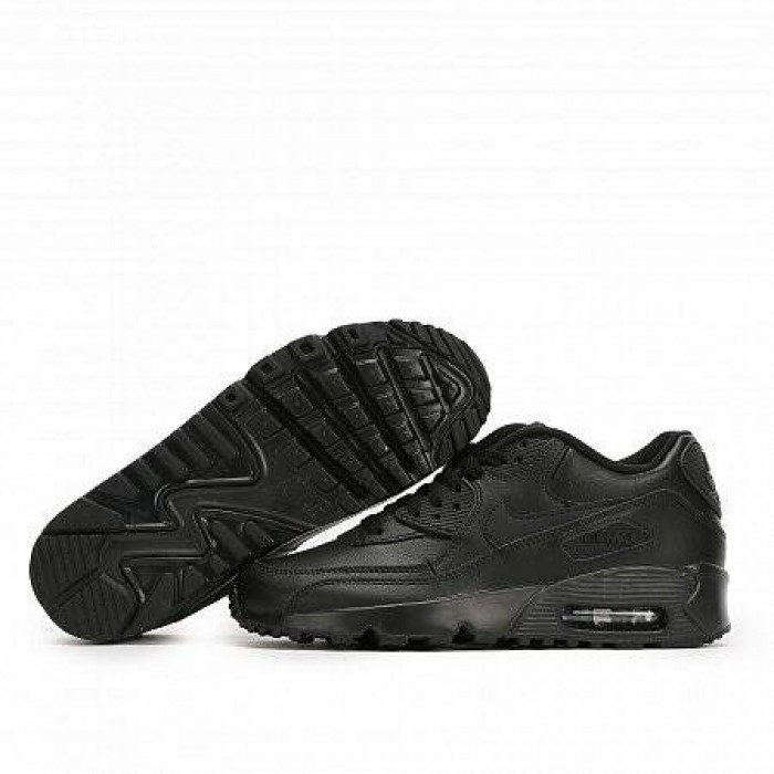 Кроссовки Nike NIKE AIR MAX 90 LEATHER (GS) (Цвет Black)