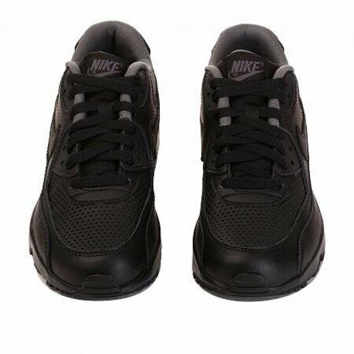 Кроссовки Nike NIKE AIR MAX 90 LEATHER (GS) (Цвет Black-Black-Dark Grey)