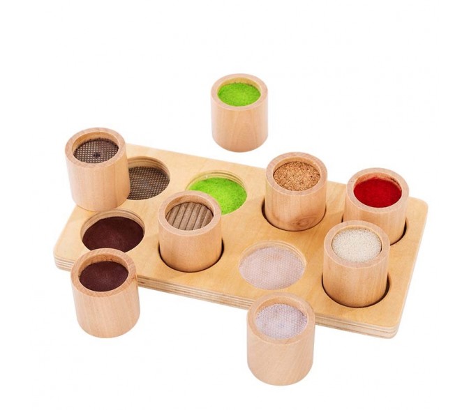 Деревянная обучающая игрушка Монтессори с сенсорным обучением для детей