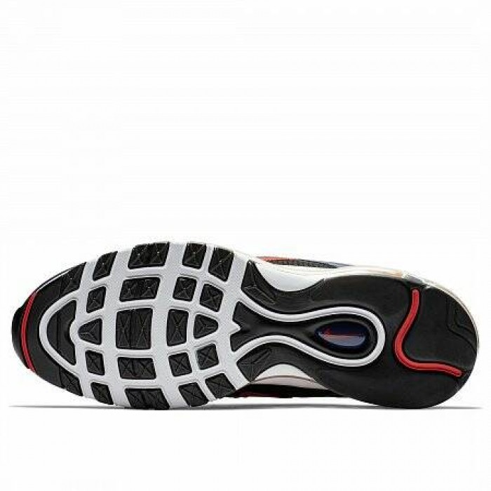 Кроссовки Nike AIR MAX 97 (Цвет Midnight Navy-Habanero Red-Black-White)